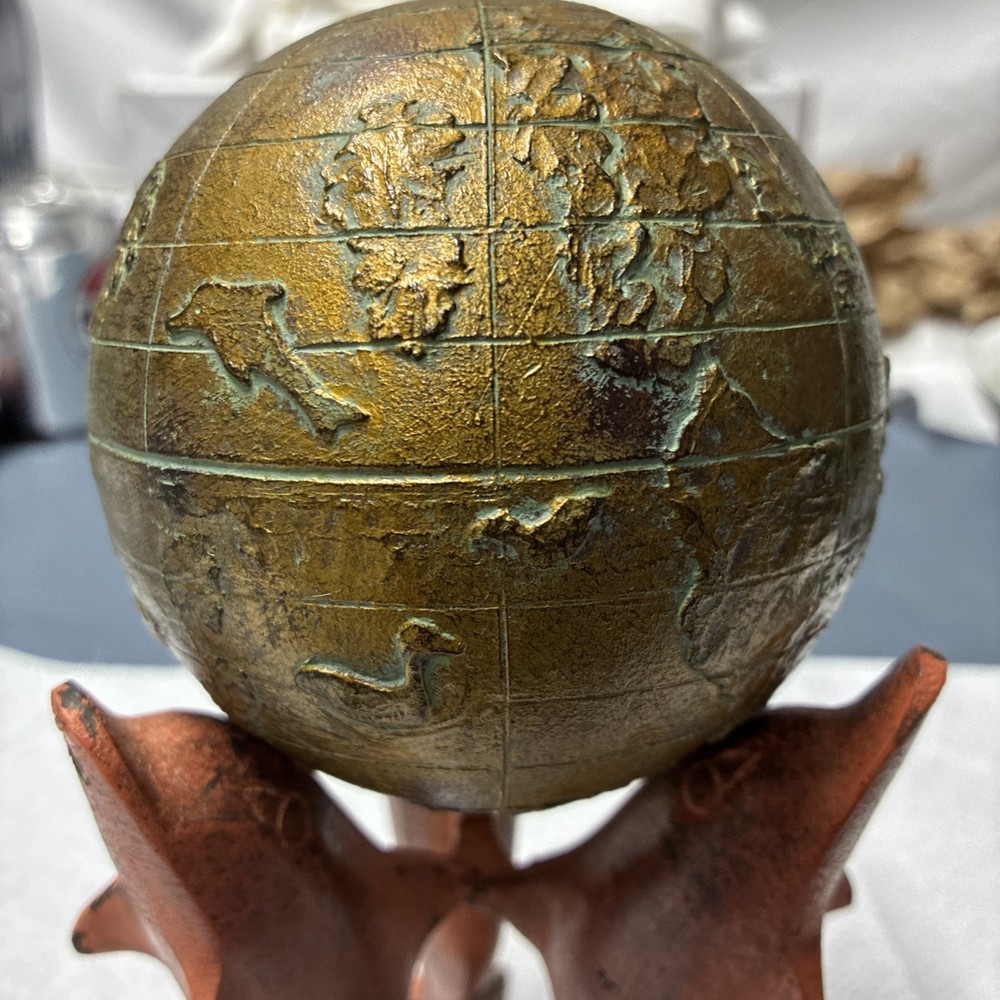 vintage world globe on stand