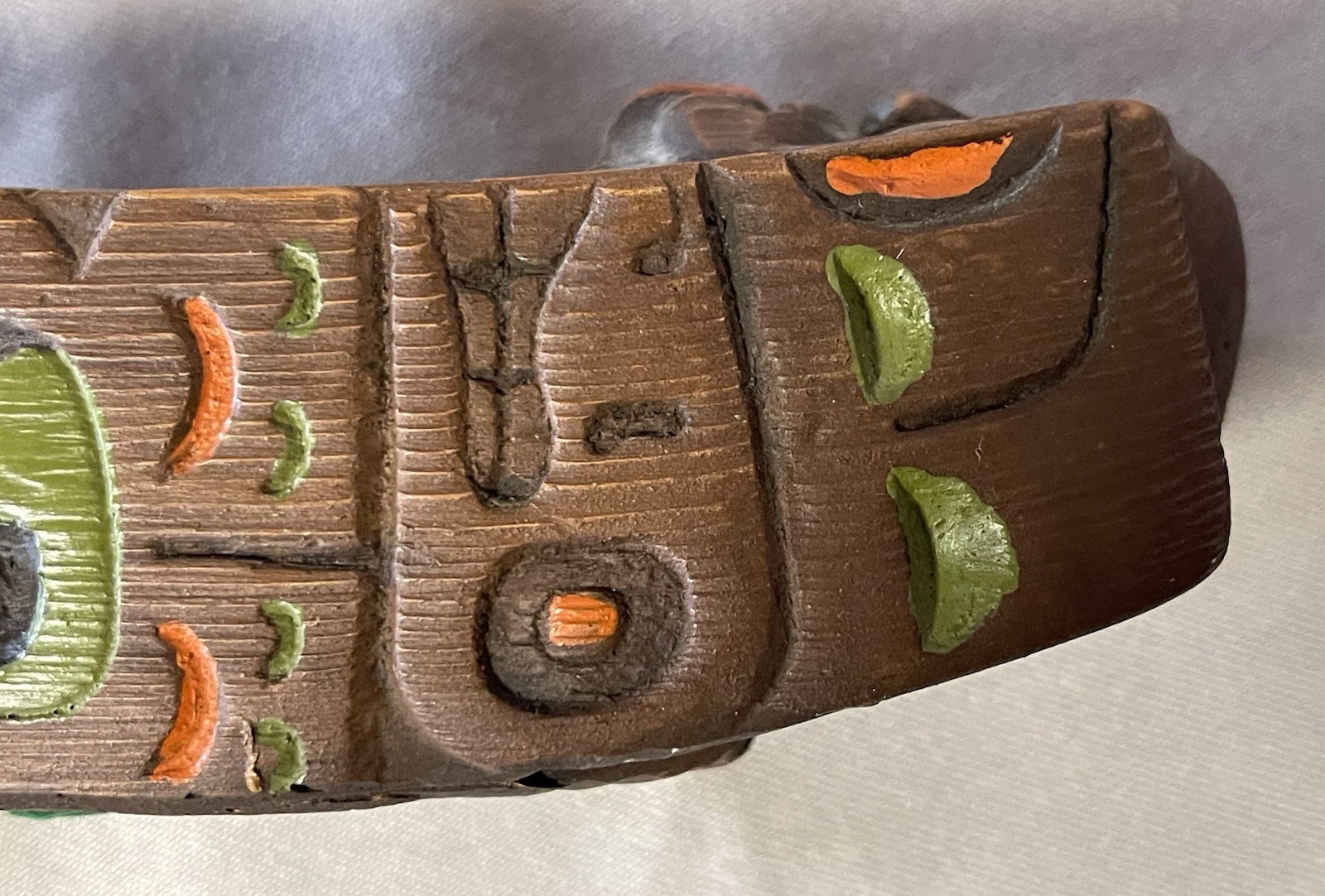 Antique Northwest Coast Carved Reproduction Grease Bowl, Estate Collection