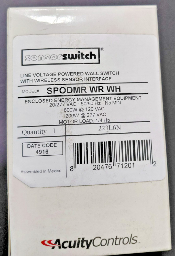 *NEW NIB* Acuity SPODMR WR WH Wireless Sensor Interface Kit Sensor Switch