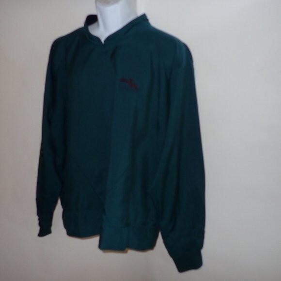 Zero Restriction Golf Men L Green Pullover Windbreaker Crew Neck Nylon