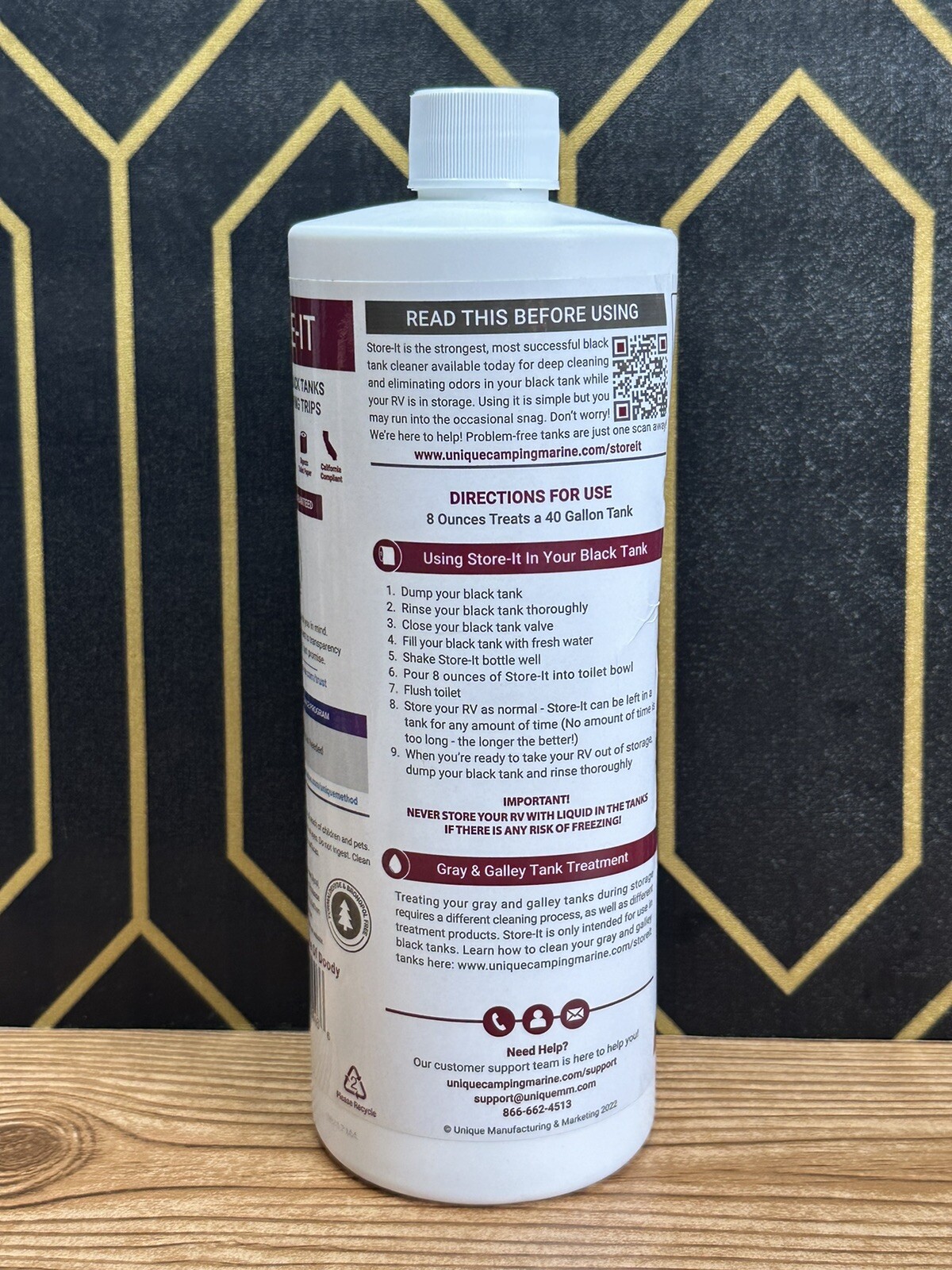 Unique Store-It RV Black Tank Storage Treatment. Cleans While Storing Your RV