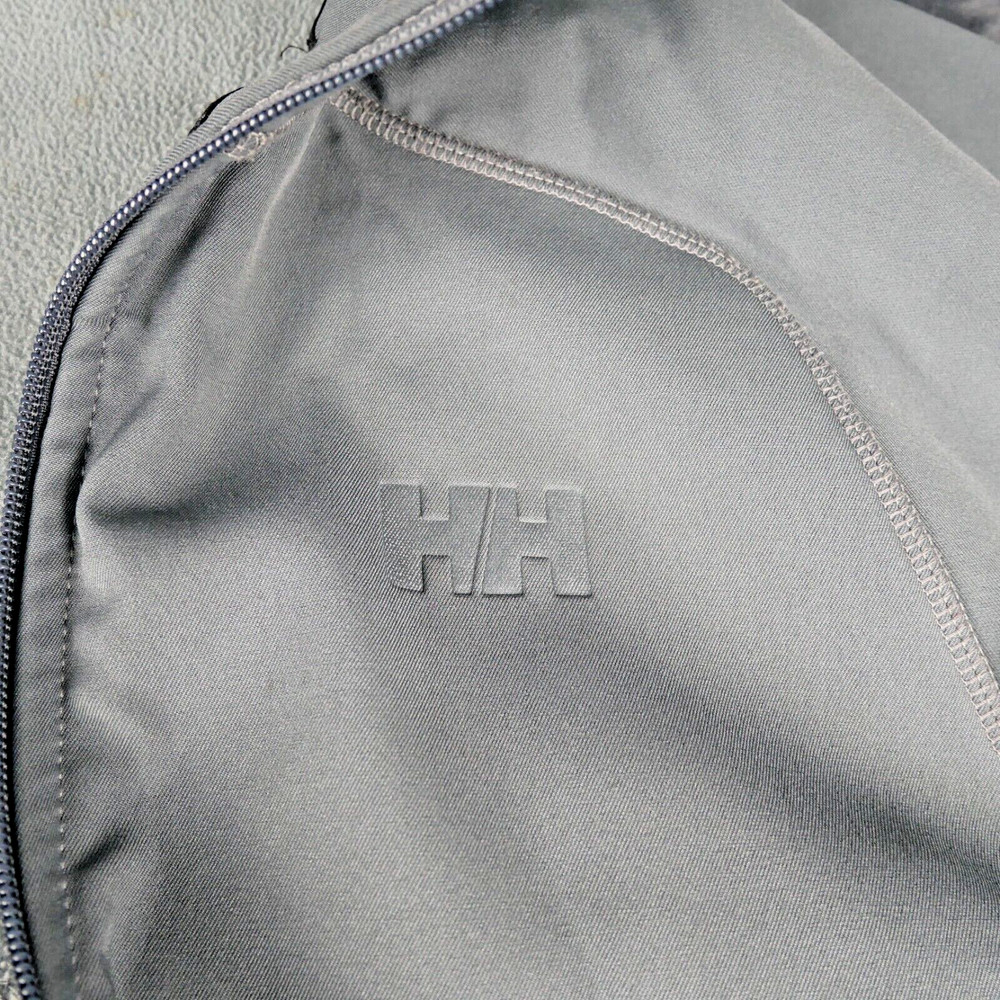 Helly Hansen Jacket Large Grey Fleece Softshell Windbreaker Workwear Full ZIp