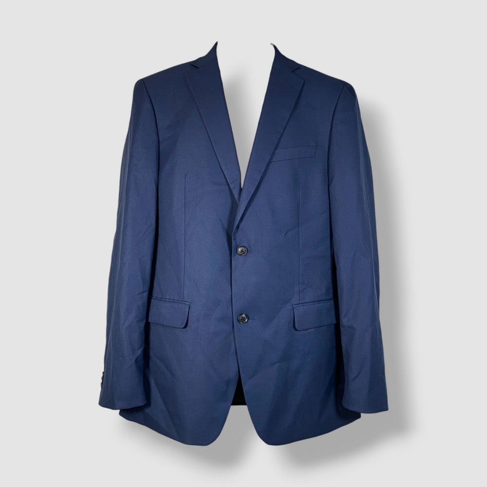 Alfani Men's Blue Solid Slim Notched Lapel Two-Button Suit Jacket Size 36R