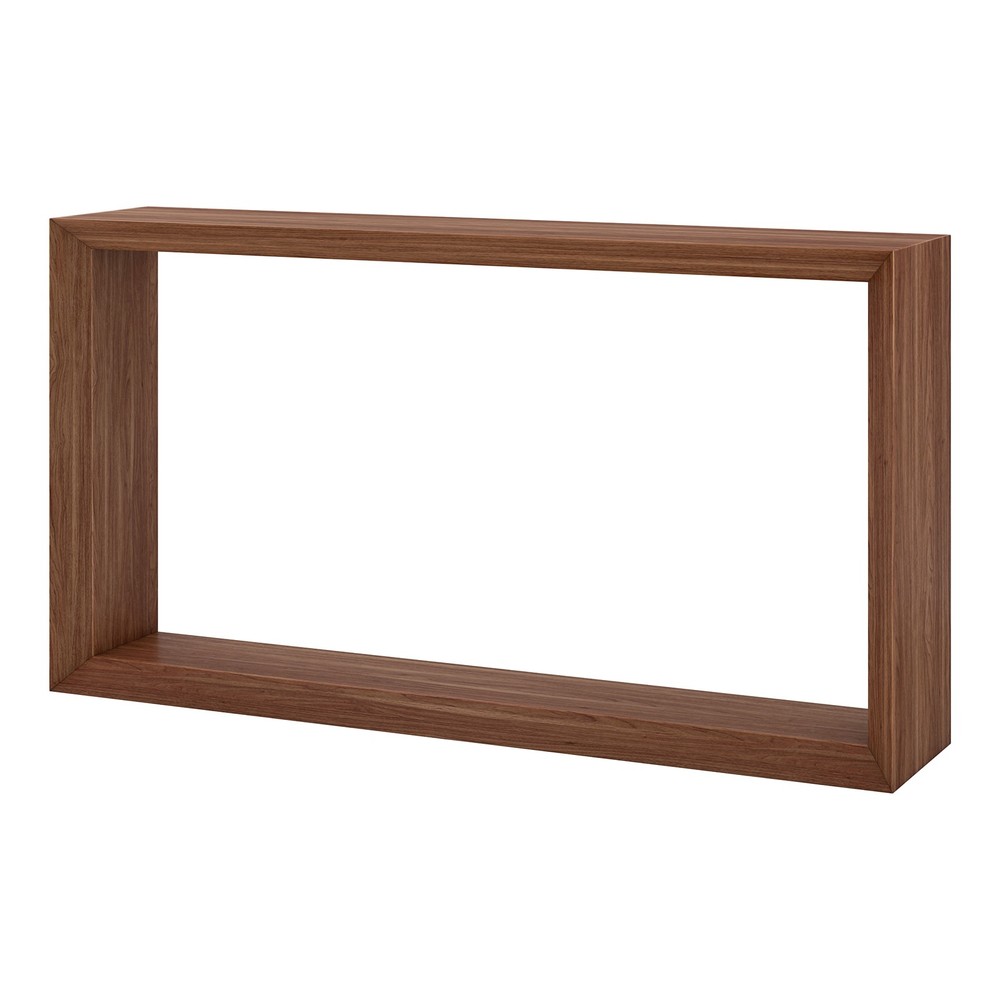 Henn&Hart 55" Satin Walnut MDF Console Table