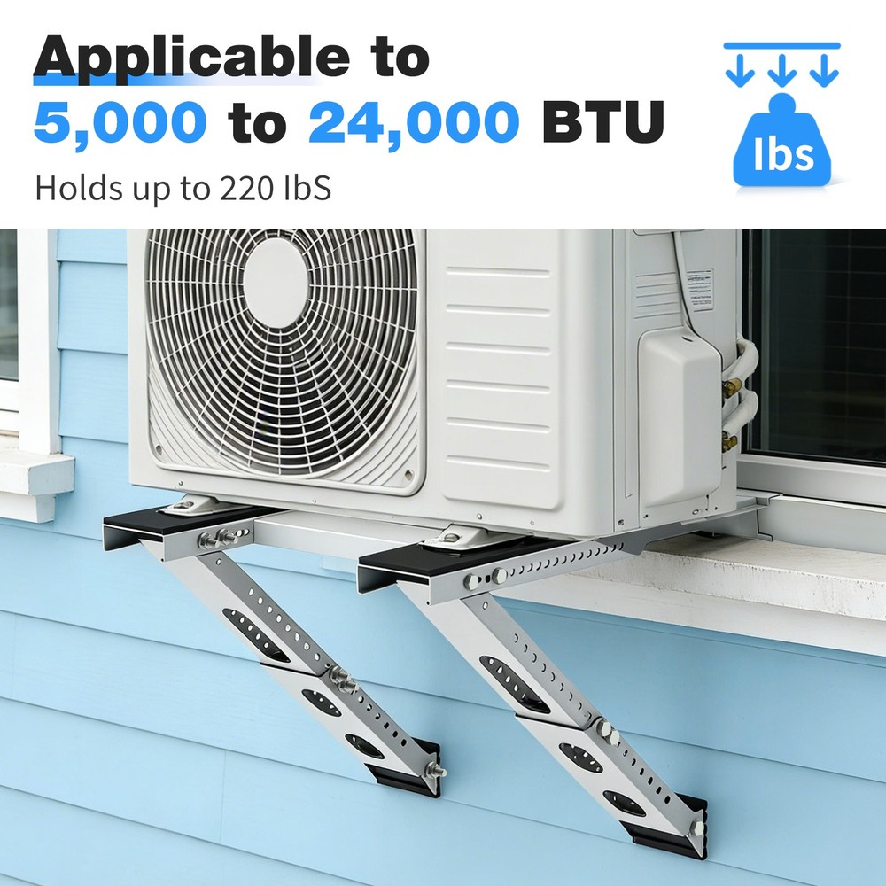 Adjustable Window AC Bracket,Upgraded Conditioner Support Bracket No Drill