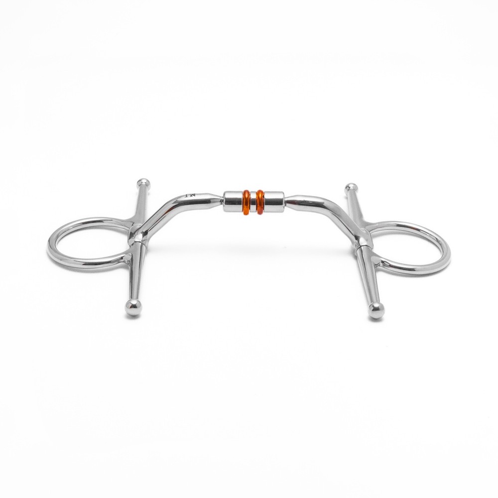 NY Tack Full Cheek Forward Copper Roller Snaffle Horse Bit