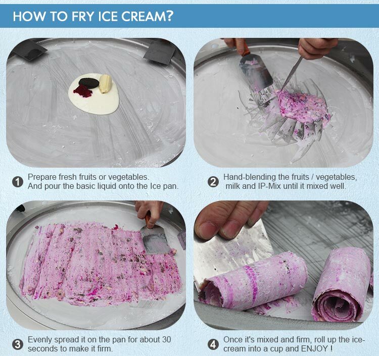 Kolice ETL Commercial Fried Ice Cream Roll Machine-22'' Round Pan,Auto Defrost