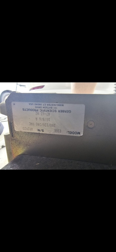 Gerber edge foil printer AS IS