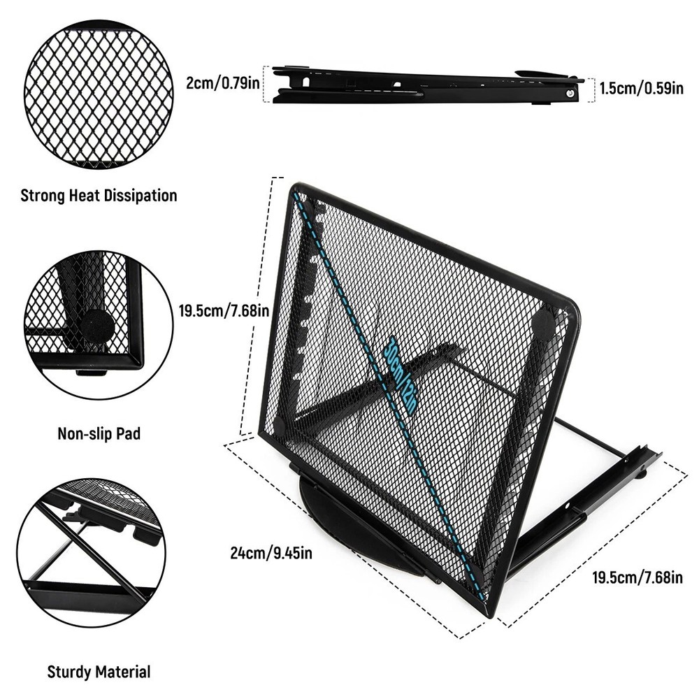 Foldable Laptop Stand Angle Adjustable Tablet Holder Riser Portable Ventilate