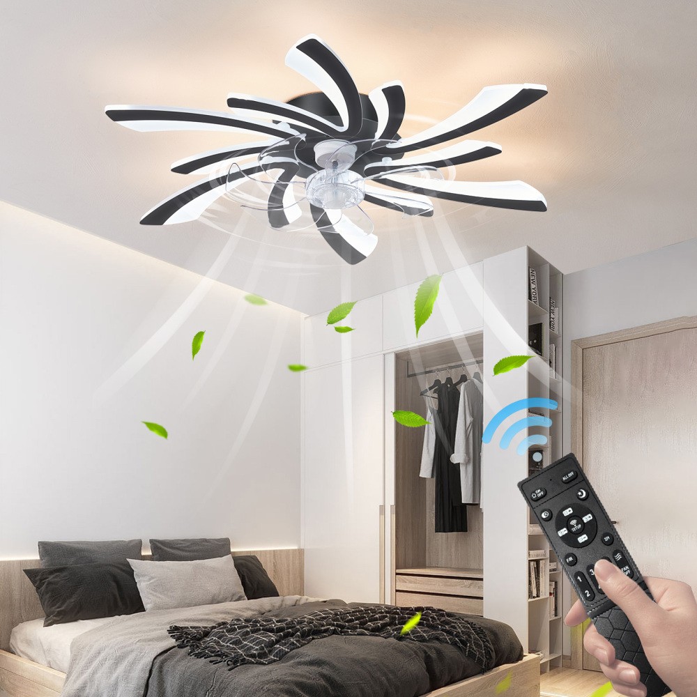 30" Ceiling Fan w/ Light, Remote & APP Control, 6 Speeds, Reversible
