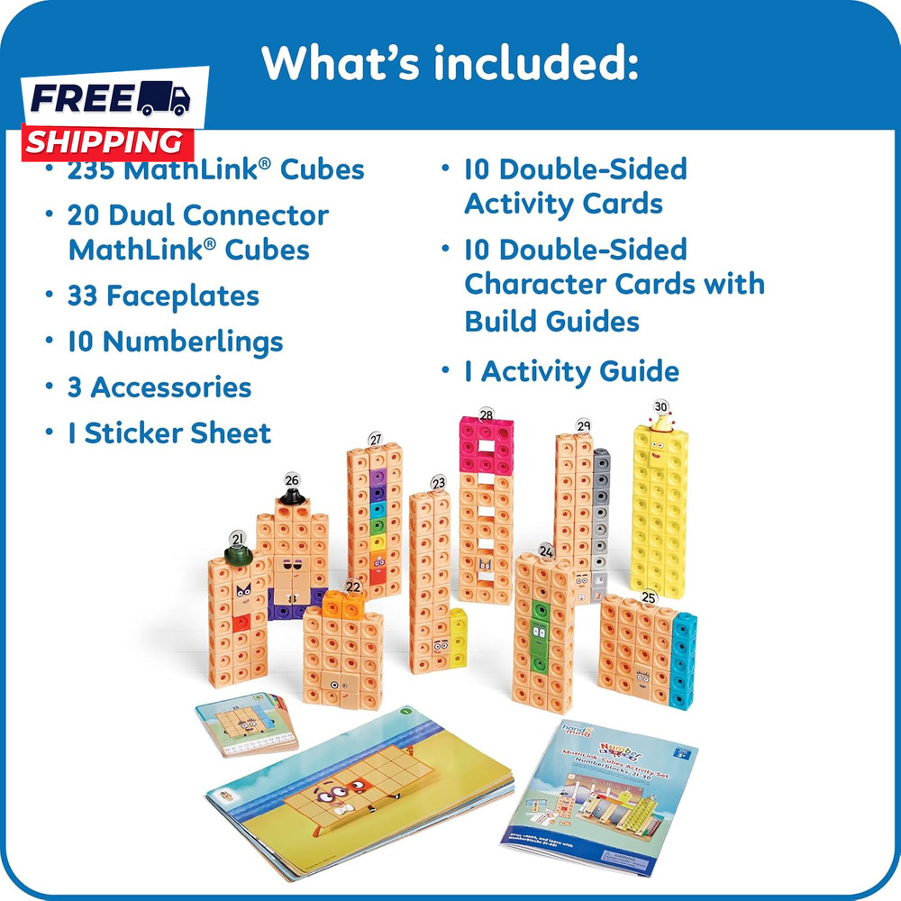 Mathlink Cubes 21-30 Activity Set 20 Preschool Learning Activities.........