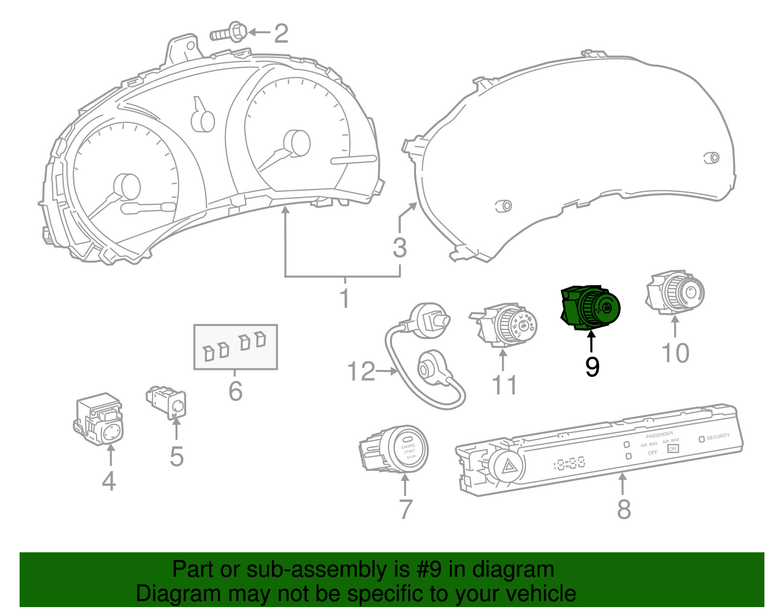 Genuine HVAC Blower Control Switch 55902-21110