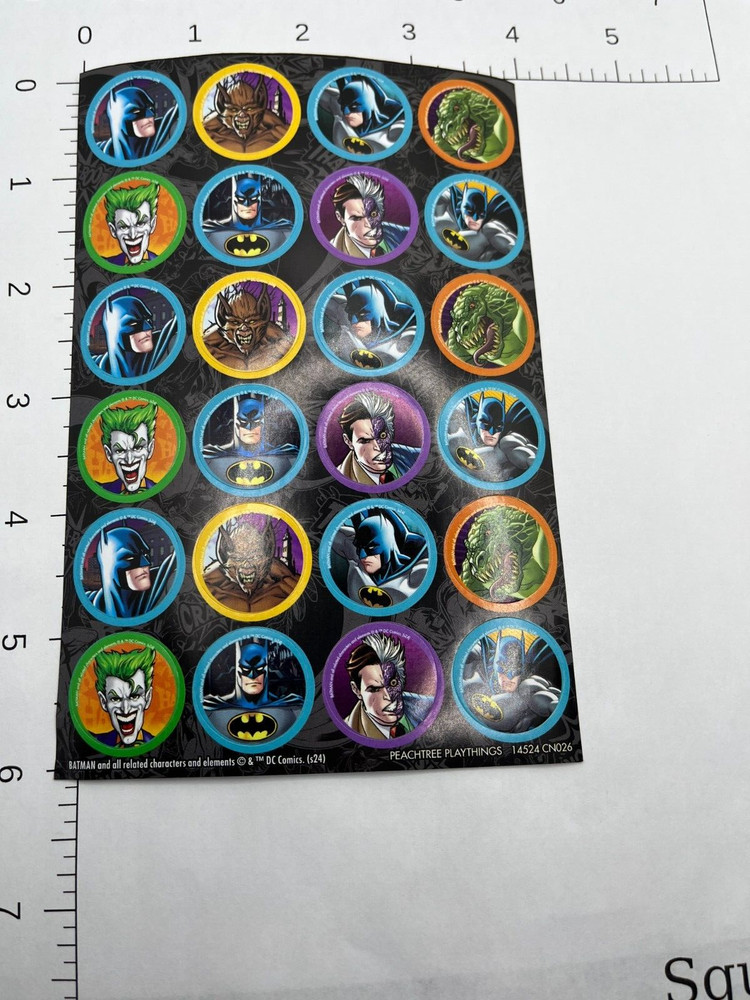 STICKER SHEET: Batman rogues gallery robin DC Comics