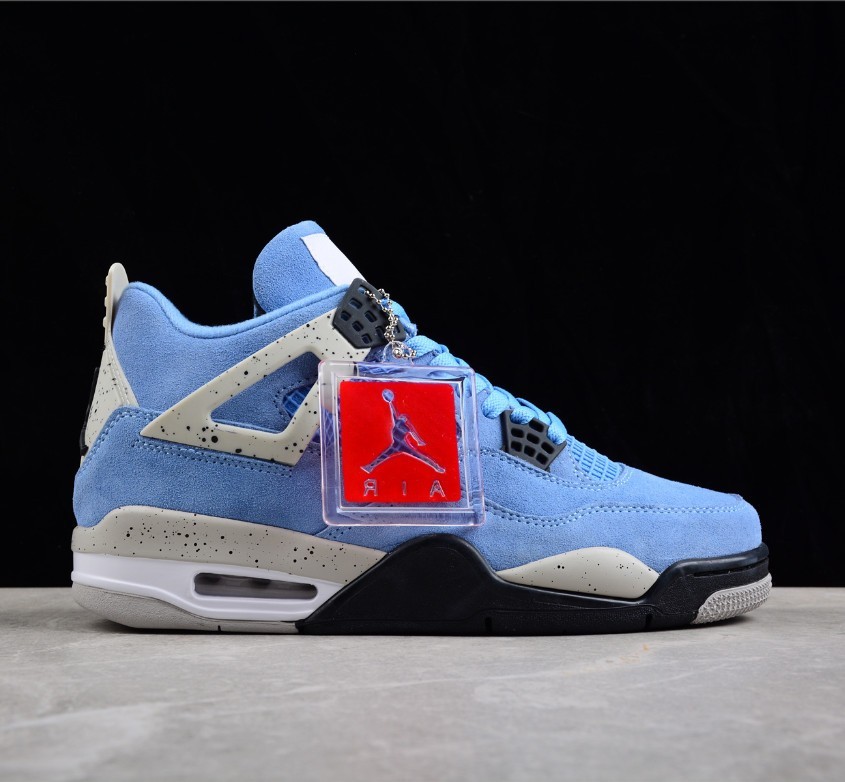 US Siez 7-12 Jordan 4 Retro "University Blue" Basketball Shoes for Men's Shoes.