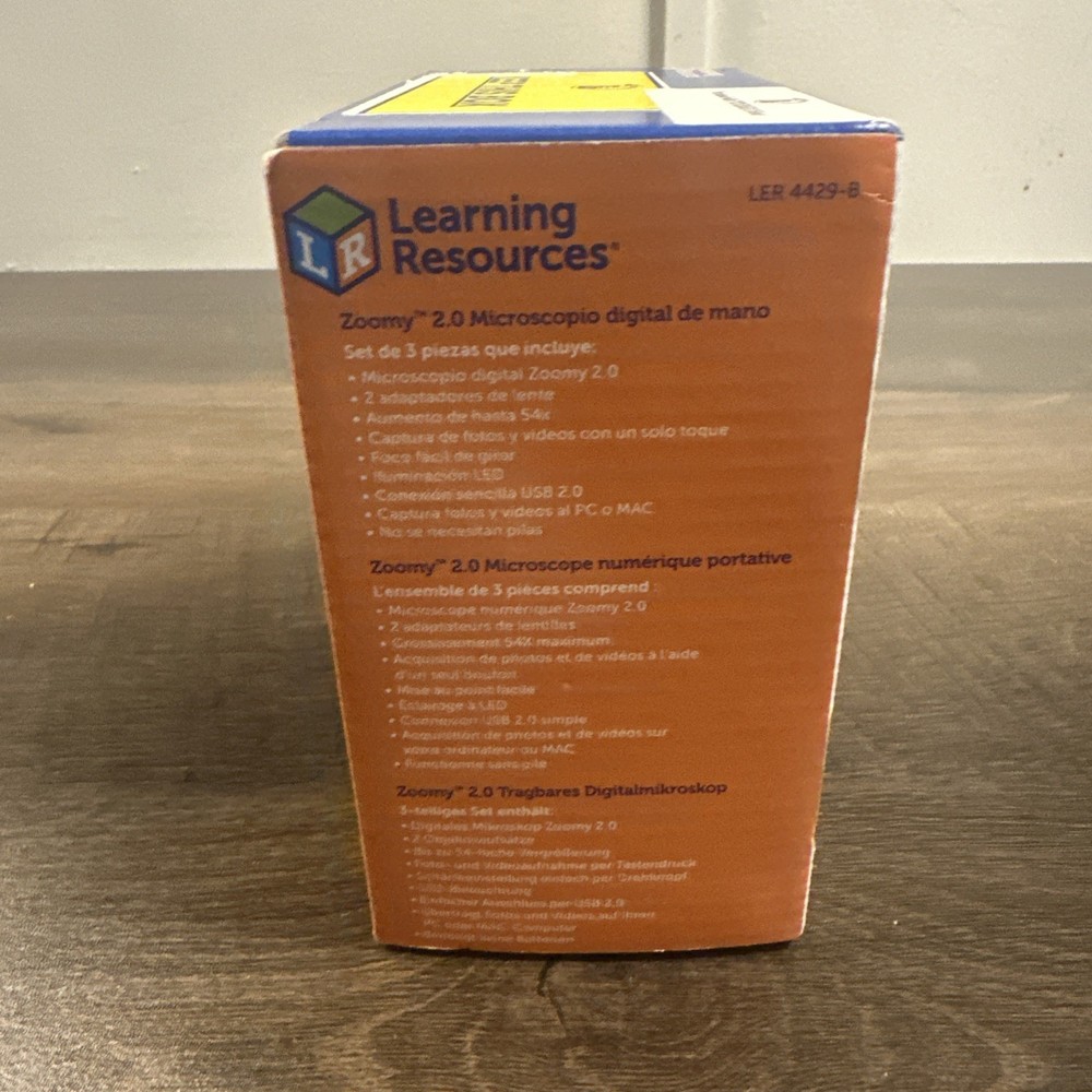 Learning Resources Zoomy 2.0 Handheld Digital Microscope STEM 54X Mag A5