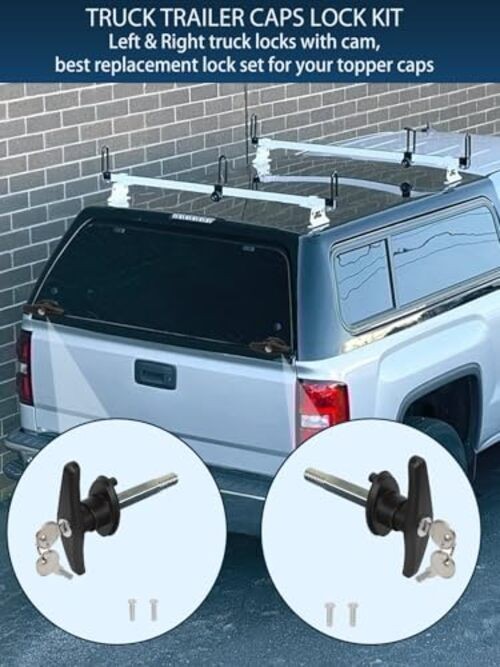 Truck Cap T-Handle Lock for Camper Shell Replacement Locking Lock only-L&R
