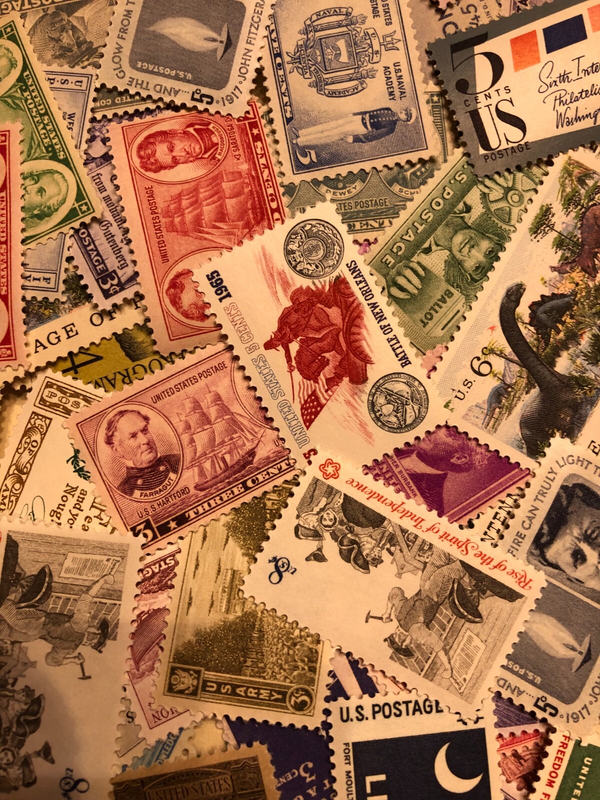 LOT OF 50 UNIQUE UNITED STATES COMMEMORATIVE STAMPS, MINT NH - NO DUPLICATES!