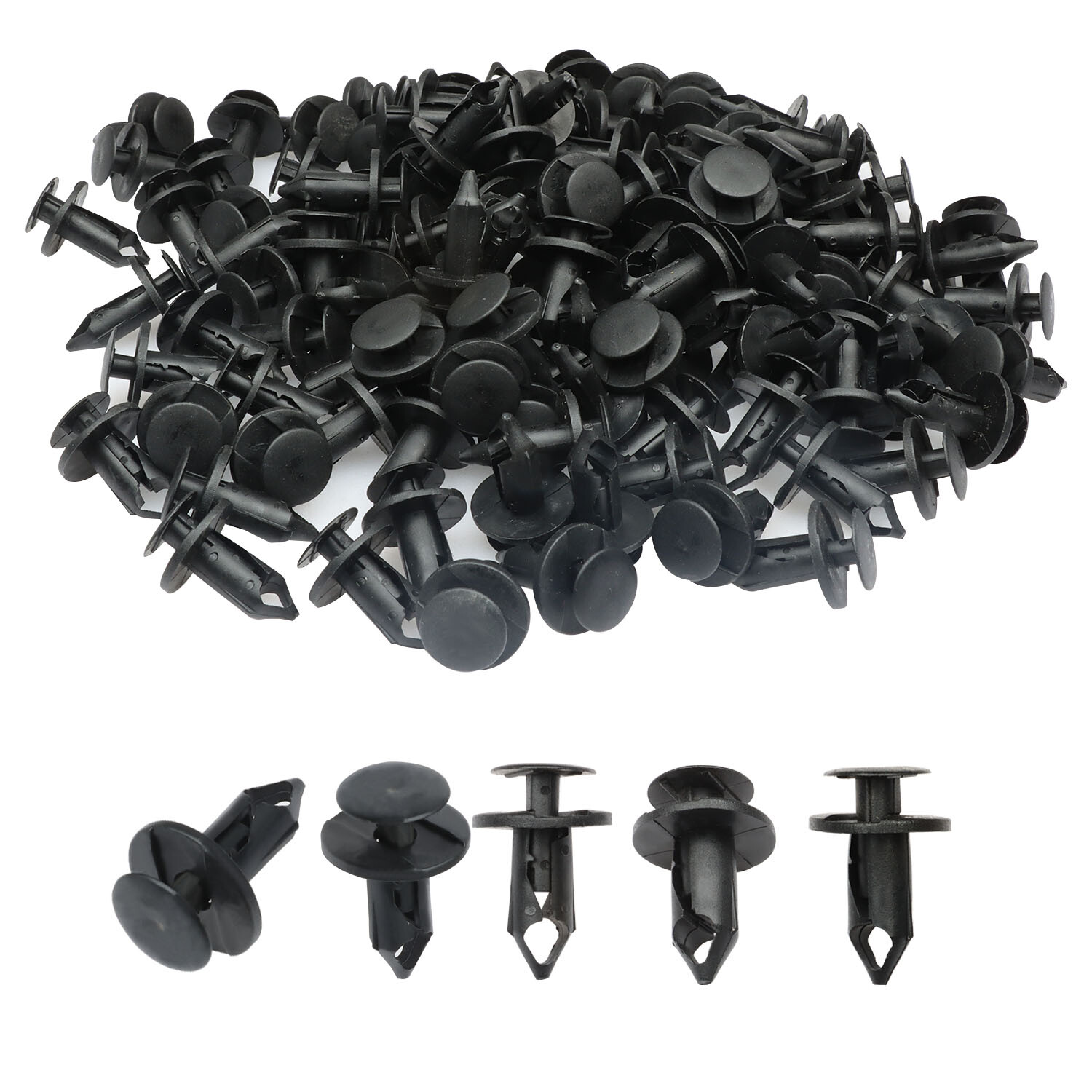 120Pcs 8mm Retainer Rivets Fastener Fender Push Pin Bumper Clips for Toyota