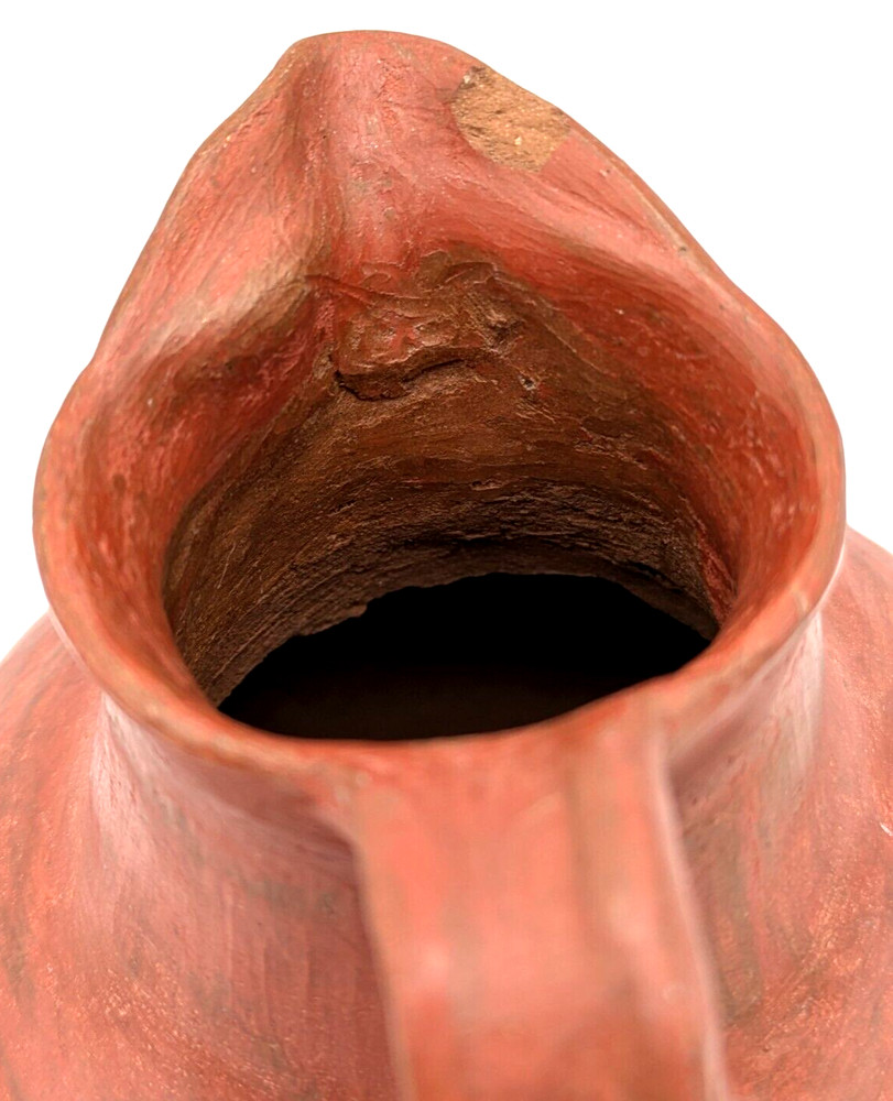 Hand Crafted Clay Art Pottery Pitcher Signed