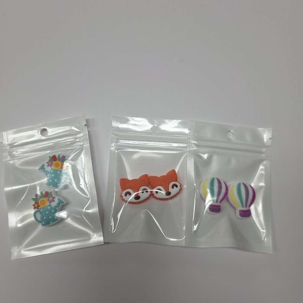 6 Pcs Knitting Needle Point Stoppers Protector, Balloons, Fox, Flowers