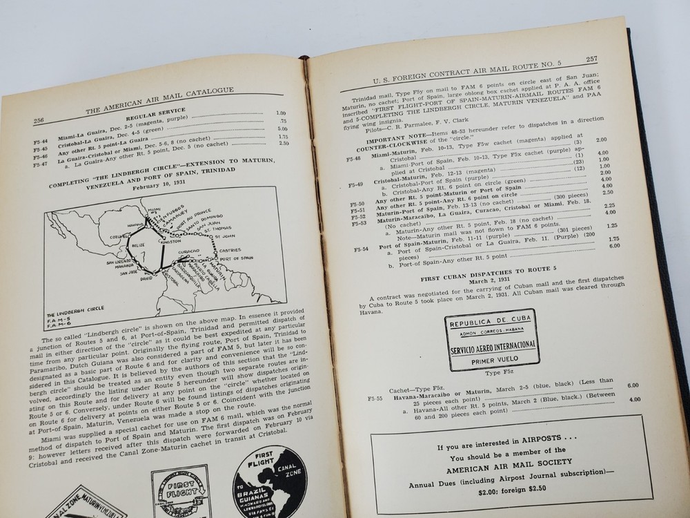 1940 American Air Mail Catalogue First ed Reference Listing Airpost of the World