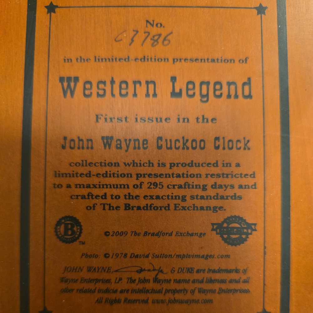 Back For A John Wayne Cuckoo Clock