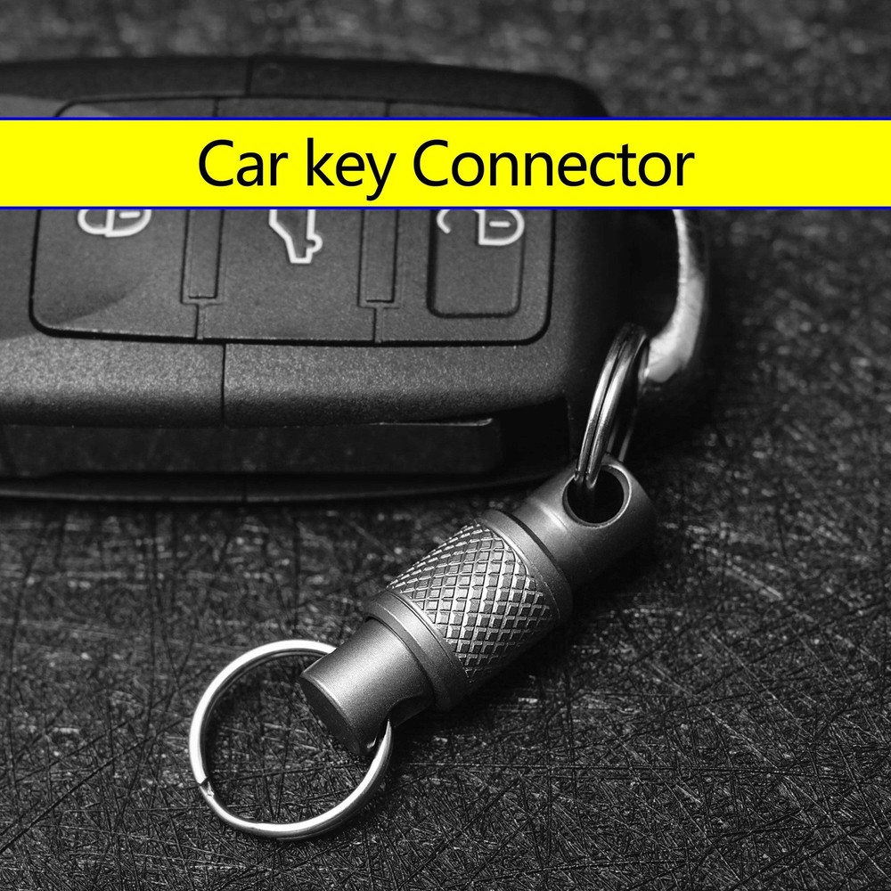 Titanium Alloy Keychain Double Headed Quick Pull Buckle Removable Portable Outdo