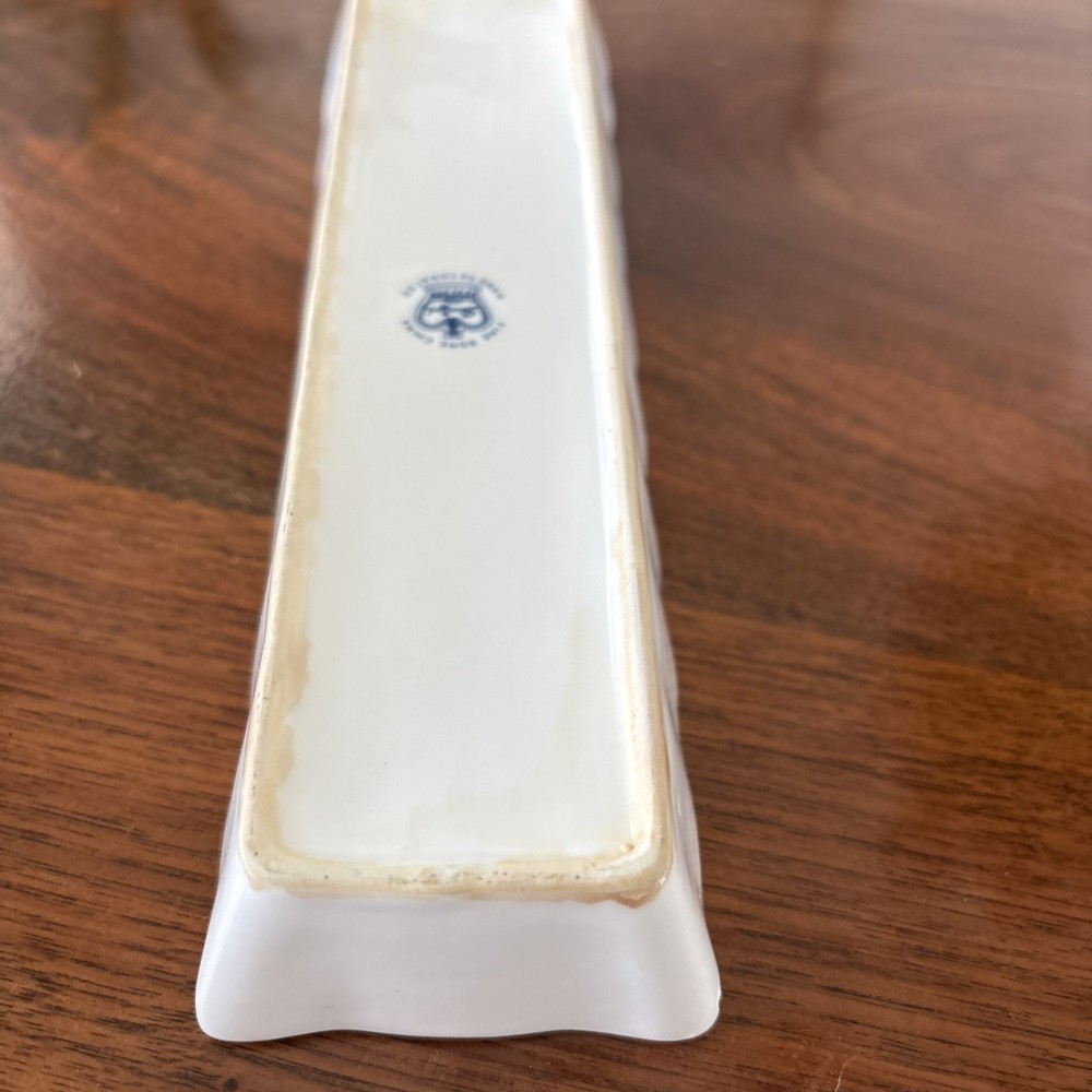 Shafford Fine Bone China Hand Decorated Rectangular Trinket Dish with Carnations