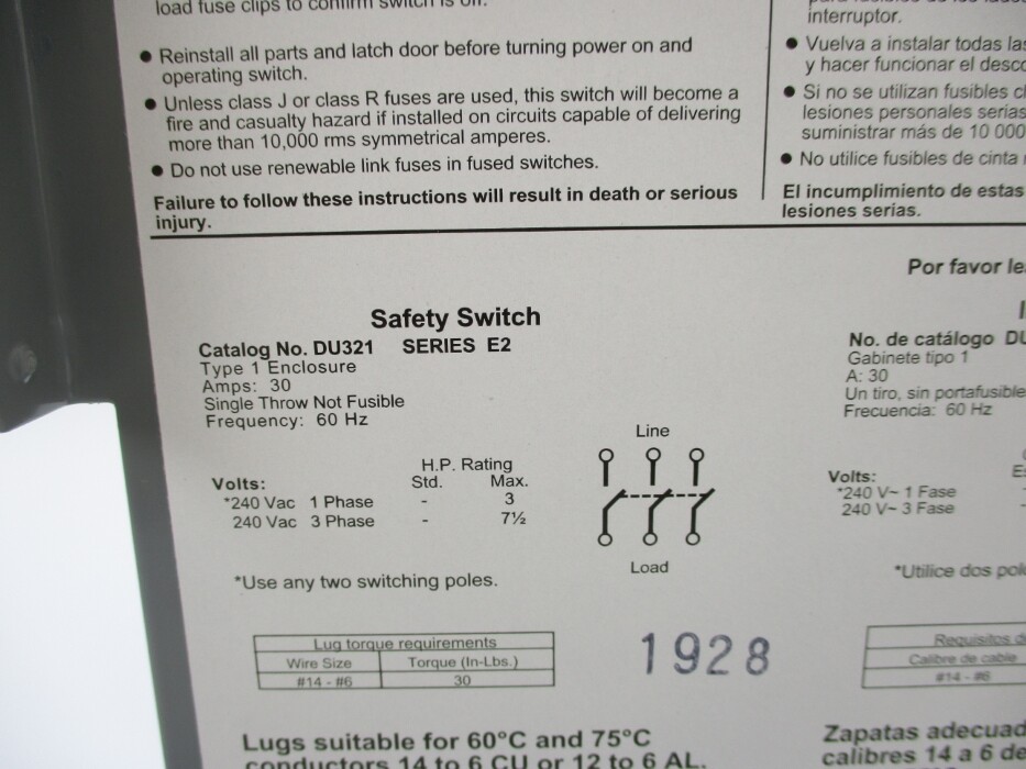 SQUARE D DU321 SER. E02 (PKG OF 5) NSMP