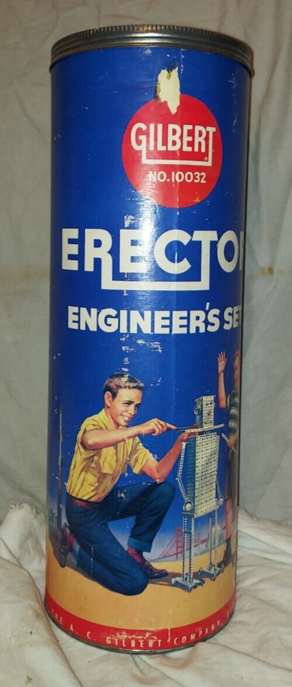 Gilbert Erector Engineer's Set #10032 Original Box with Lid