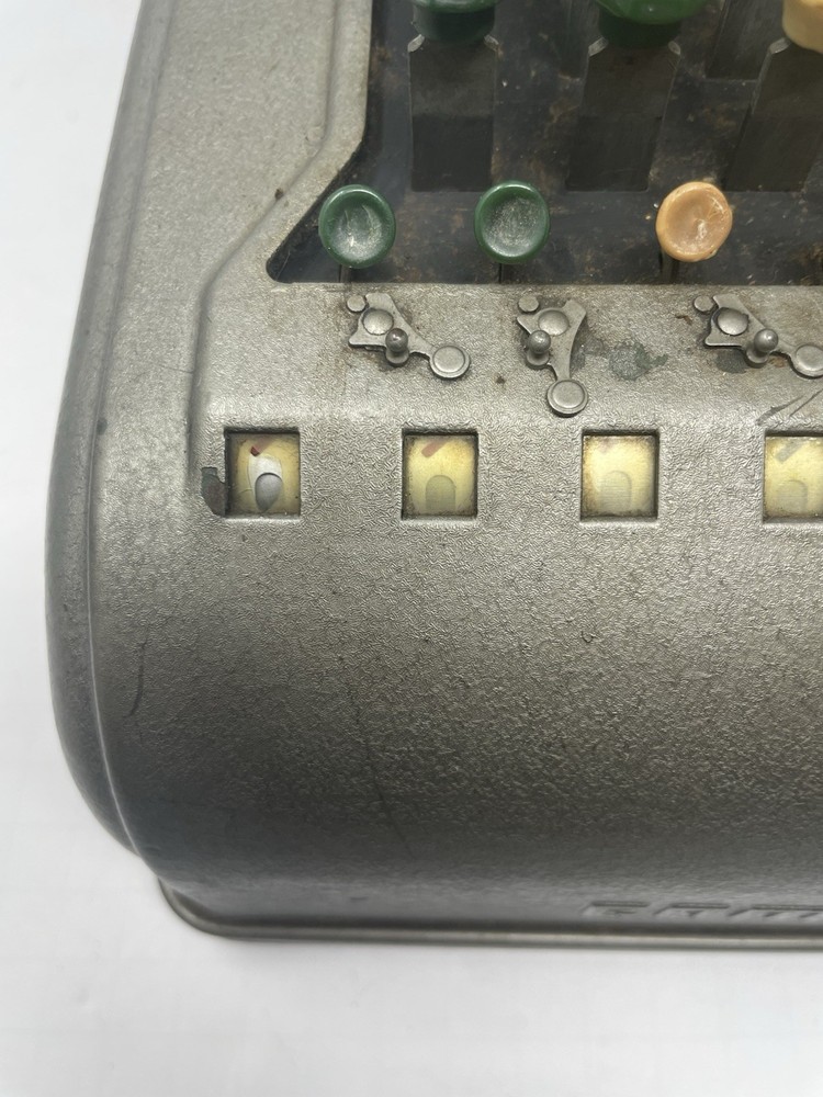 Vintage Felt & Tarrant Victor Comptometer Mechanical Adding Machine w/ Cover