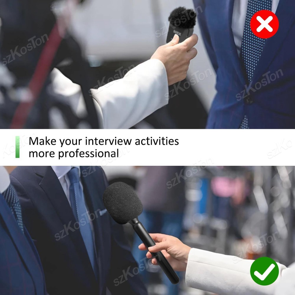 Wireless Microphone Mic Lavalier Handle System Rode Go Iphone Dji Handheld Inter