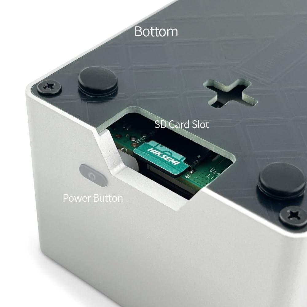 ElectroCookie Raspberry Pi 5 Case, Aluminum Compact Case with Active 1.Silver