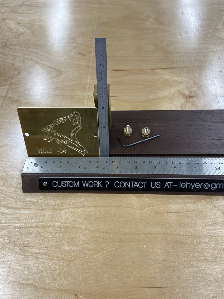 ARCTIC WOLF HOWLING SOLID BRASS MASTER ENGRAVING PLATE FOR NEW HERMES FONT TRAY