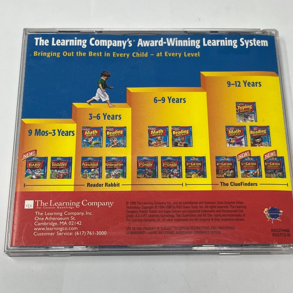 Reader Rabbit Personalized 2nd Grade PC Mac CD-ROM Software The Learning Company