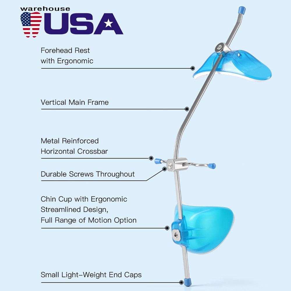 AZDENT Dental Adjustable Orthodontic Reverse Blue Pull Headgear Facemask