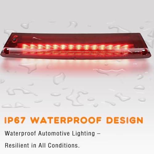 Smoked Full LED 3rd Third Brake Light Replacement for Ford Focus Hatchback Red