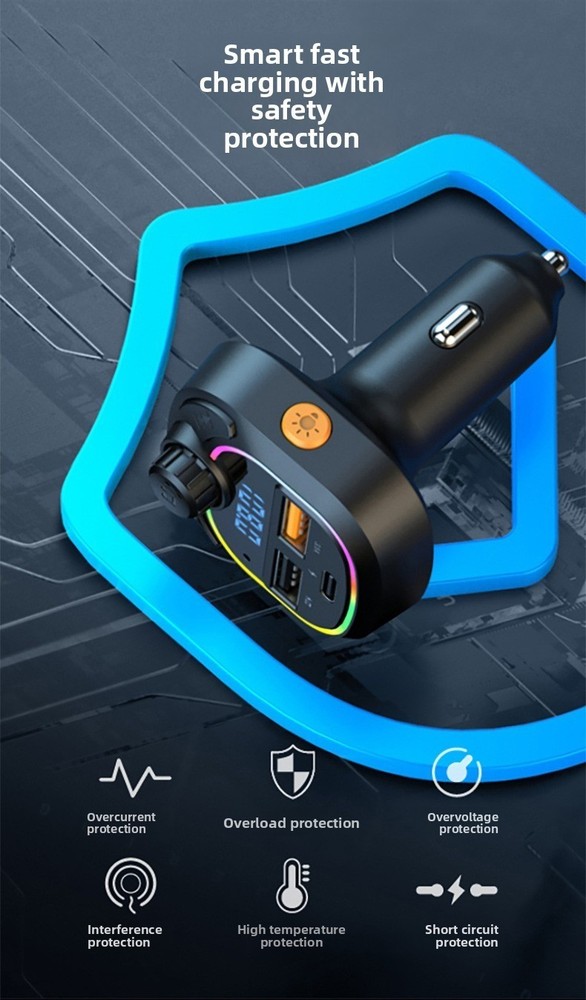 Bluetooth Car MP3 Player FM Transmitter with Dual USB Fast Charger