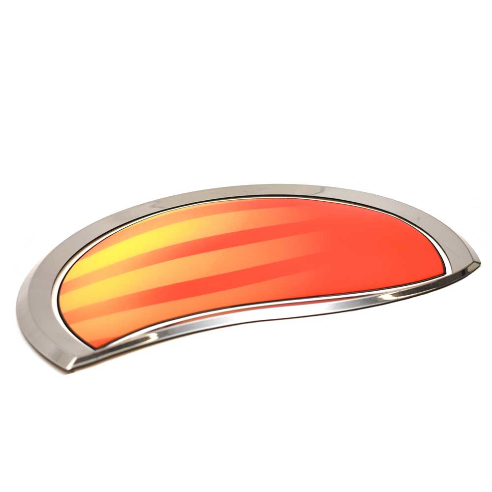 Sun Tracker Pontoon Boat Raised Decal Emblem 161857 | Orange Silver (2PC)