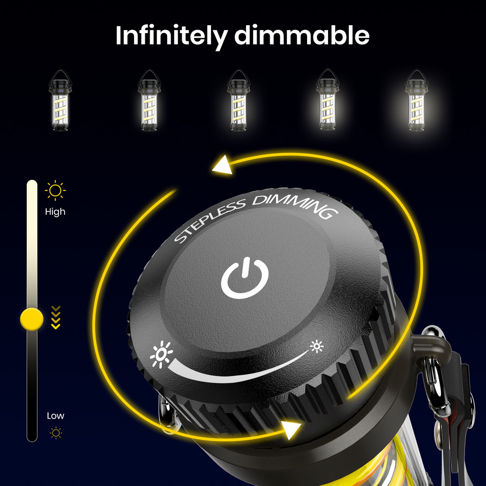 USB Rechargeable Camping Light Portable Magnetic Emergency Atmosphere Flashlight