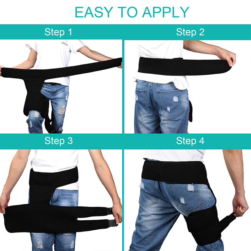 Copper Brace Compression Groin Thigh Sleeve Hip Support Wrap for Sciatic Nerve