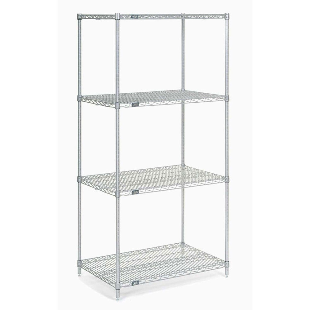 Nexel 5 Tier Chrome Wire Shelving Starter Unit 30"W x 18"D x 86"H