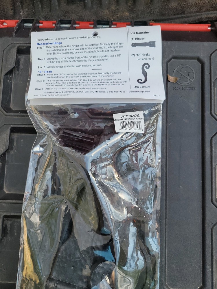 Builders Edge Decorative Shutter Hardware S Hook Decorative Hinge