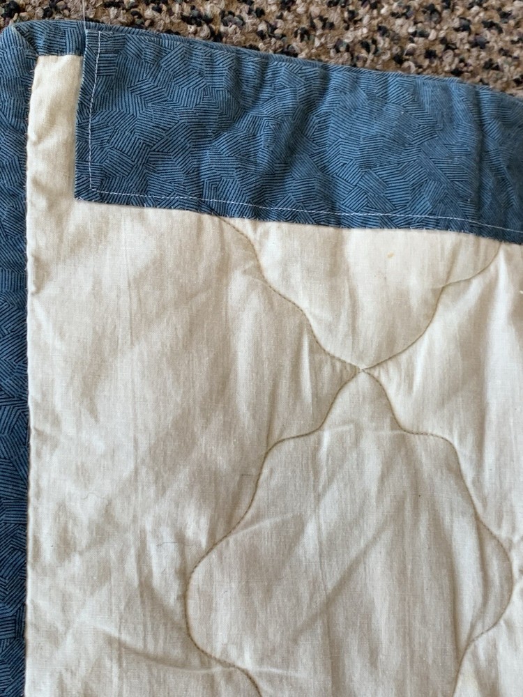 Handmade Quilt Throw / Wall Hanging /Drapery Panel 51x52” Signed + Dated 2002