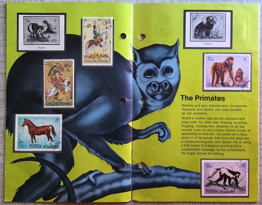 2, USPS Stamp Booklets in 3 Ring Binder, United States & The Animal Kingdom