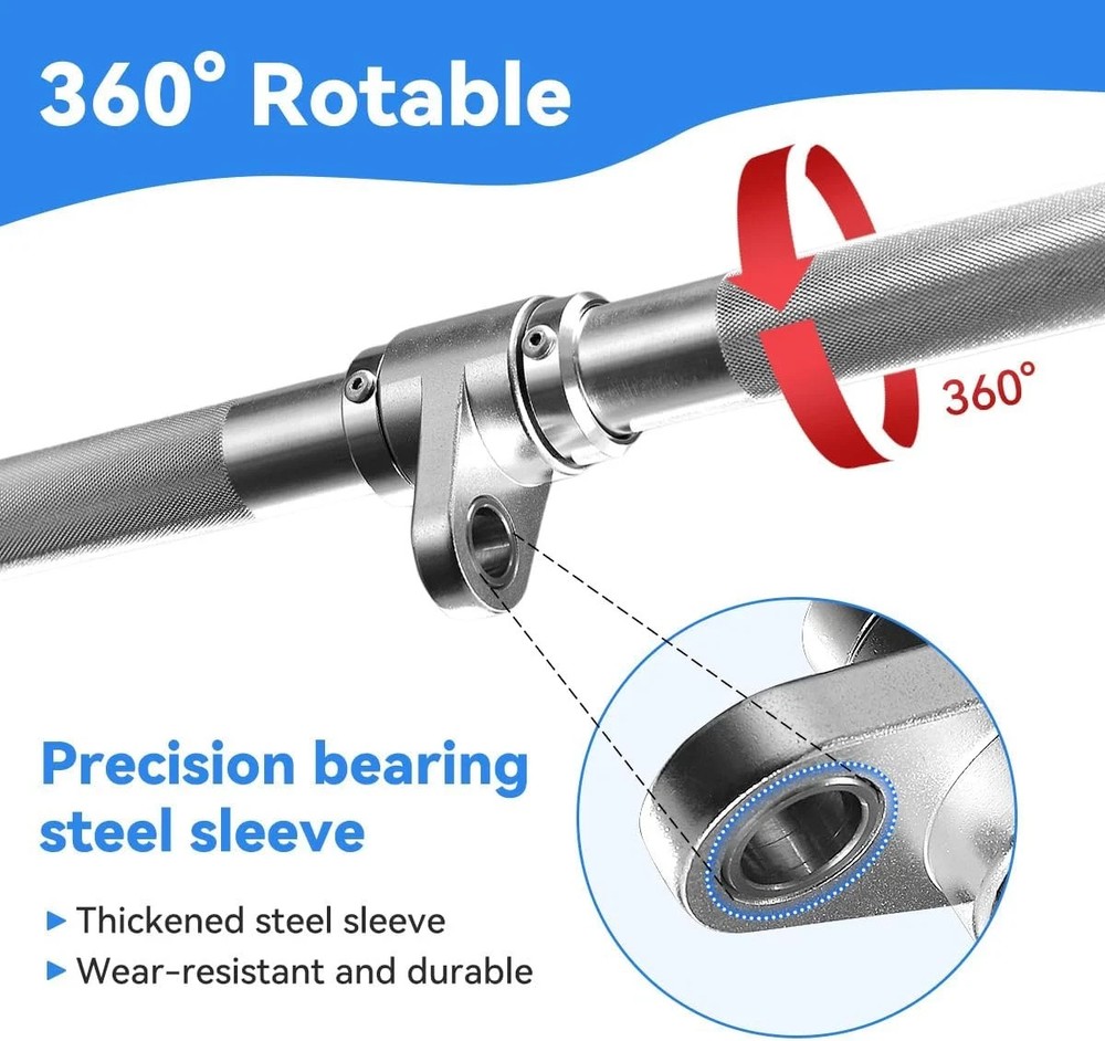 Cable Machine Attachment, Lat Pull down Bar, Lightweigh Aluminum Tricep Straight