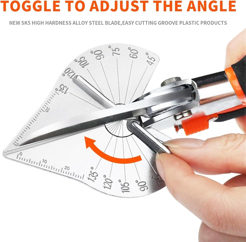 GARTOL Miter Shears, 45-135 Adjustable Multi-Angle Cutter for Molding + 2 Blades