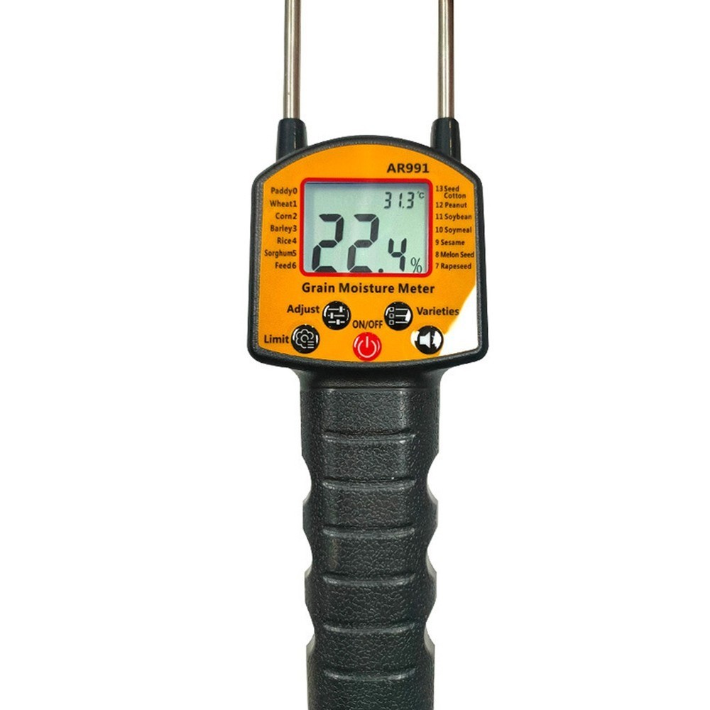 Moisture Meter for Multiple Grains Portable with LCD and Alarm Function