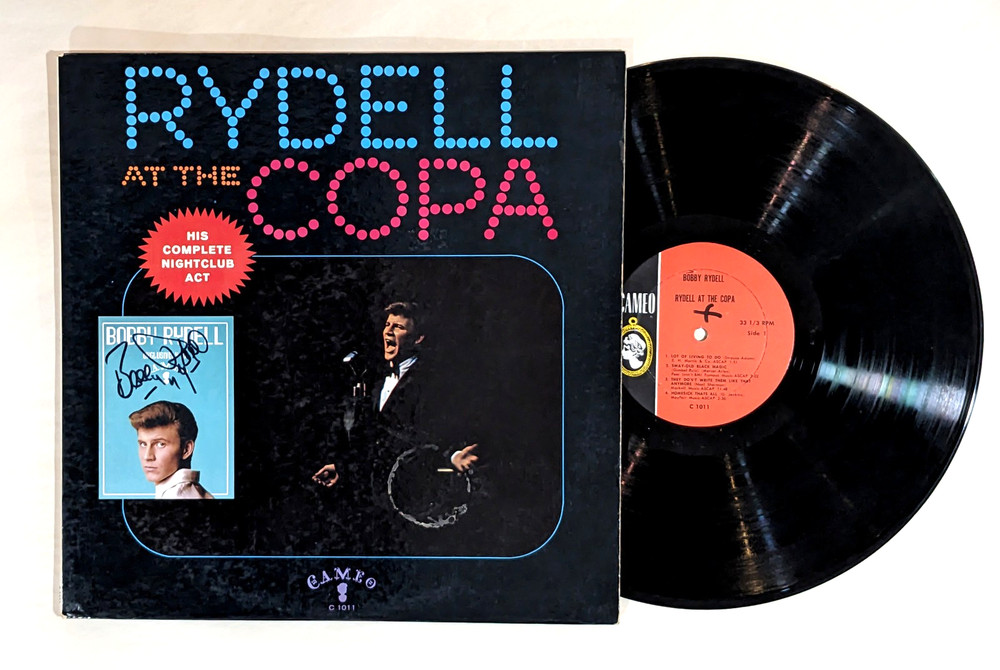 BOBBY RYDELL signed RECORD LP at the copa AUTOGRAPH coa