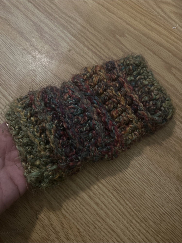 Hand Crocheted Multi Color Hand Muff Warmer Winter
